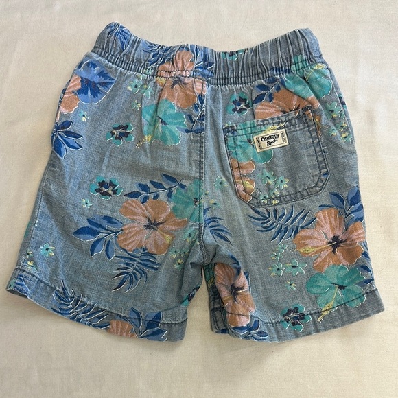 OshKosh B'gosh - Blue and Orange Shorts with Drawstring Waist - Picture 4 of 5